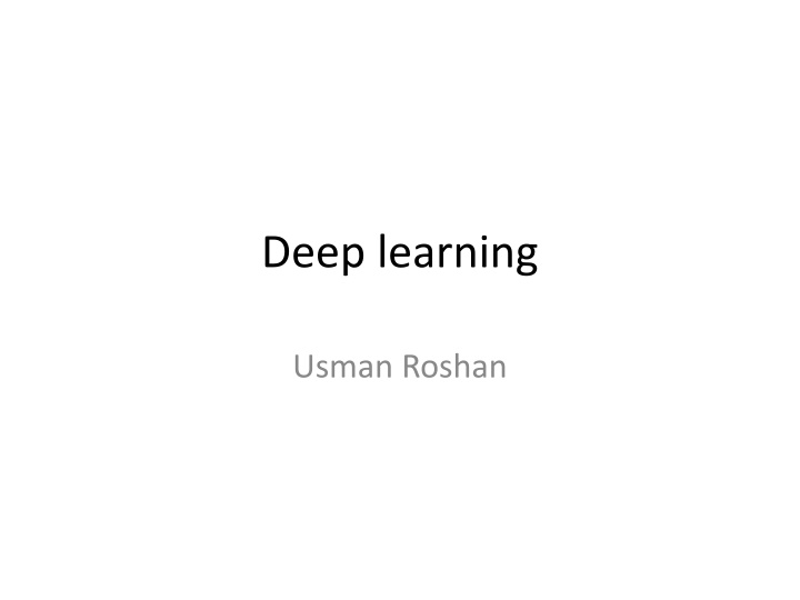 deep learning