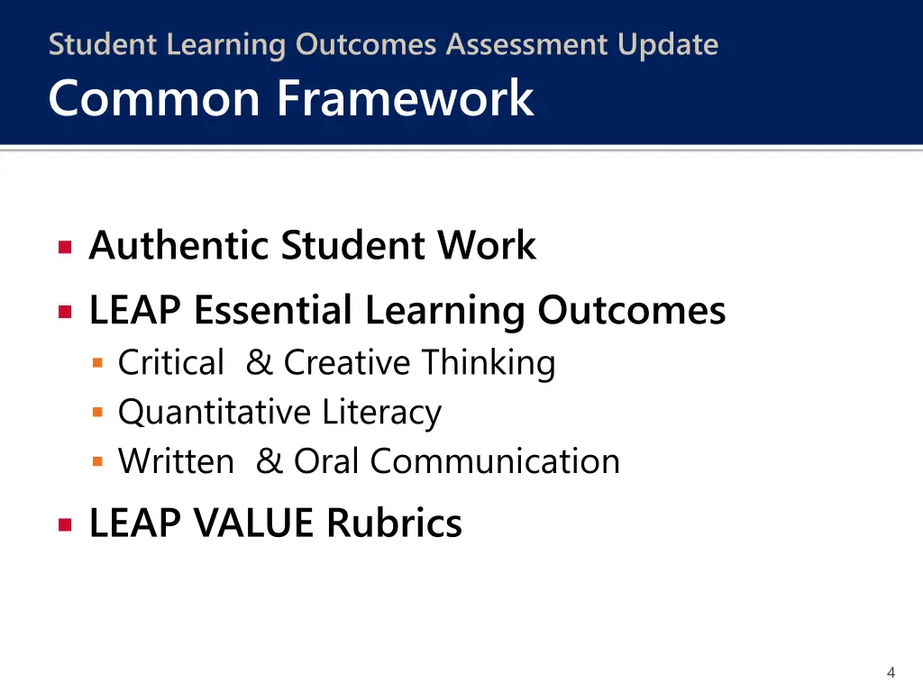 student learning outcomes assessment update 1