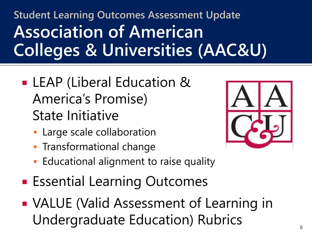 student learning outcomes assessment update 4