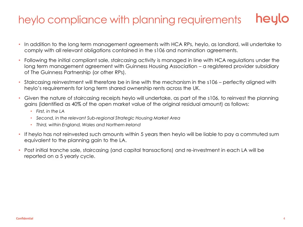 heylo compliance with planning requirements