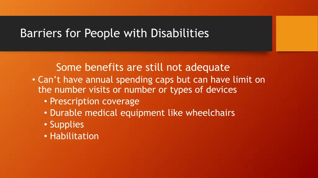 barriers for people with disabilities