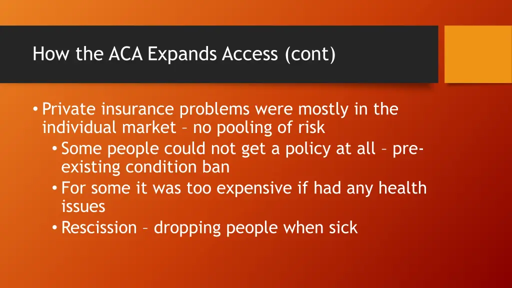 how the aca expands access cont
