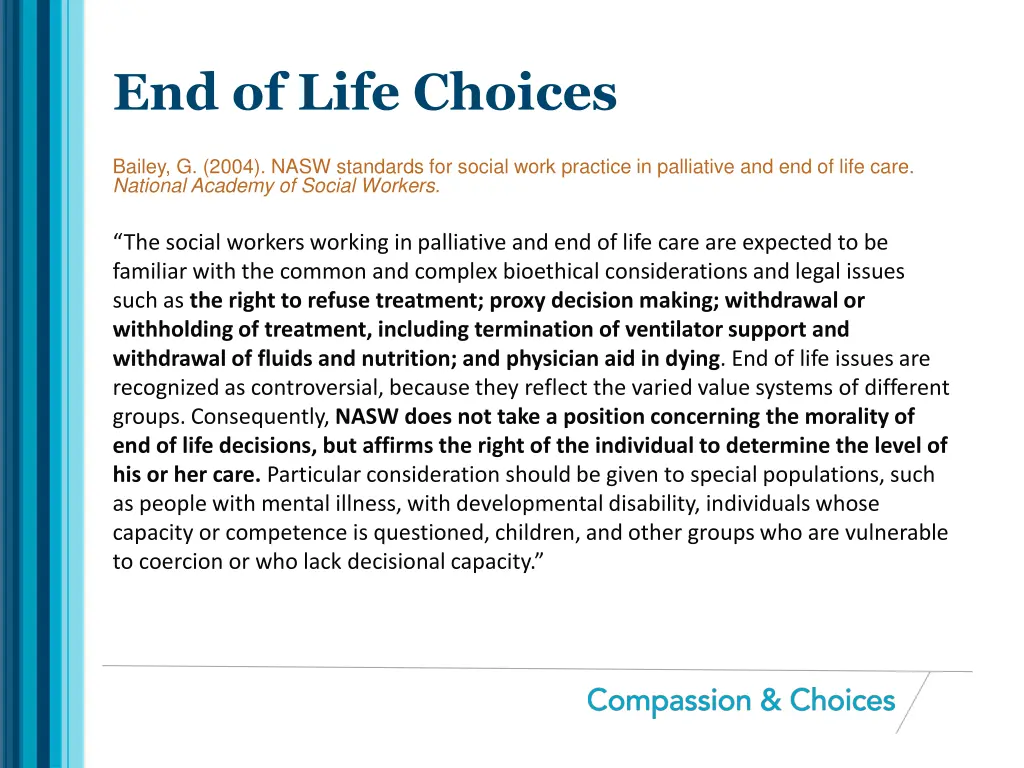 end of life choices 2