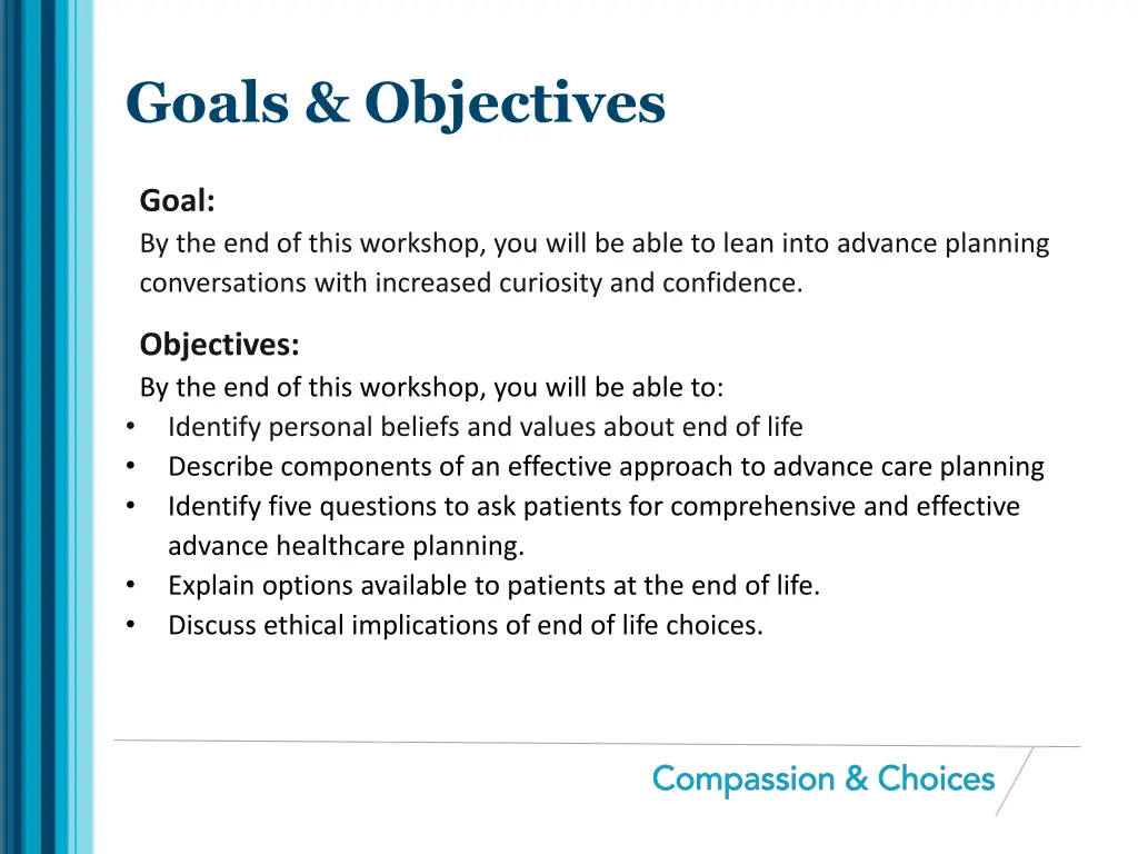 goals objectives