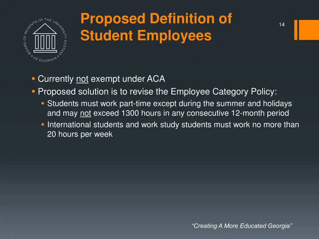 proposed definition of student employees