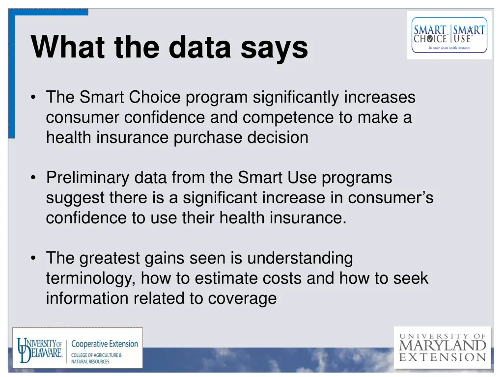 what the data says