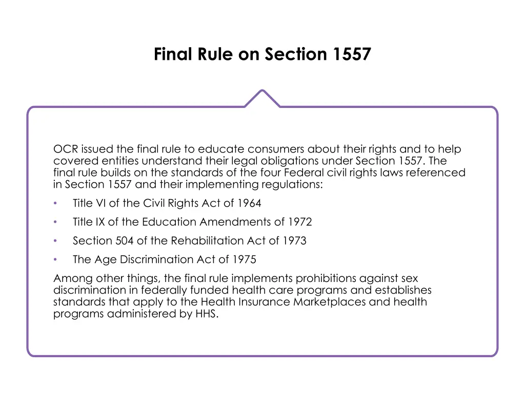 final rule on section 1557