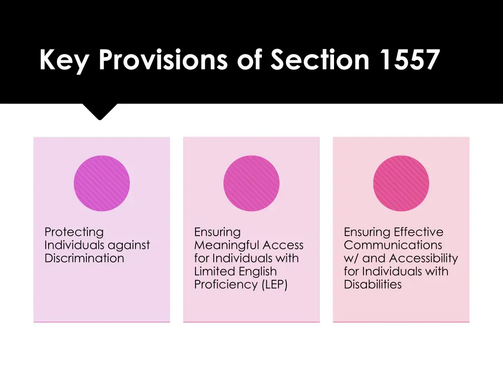 key provisions of section 1557