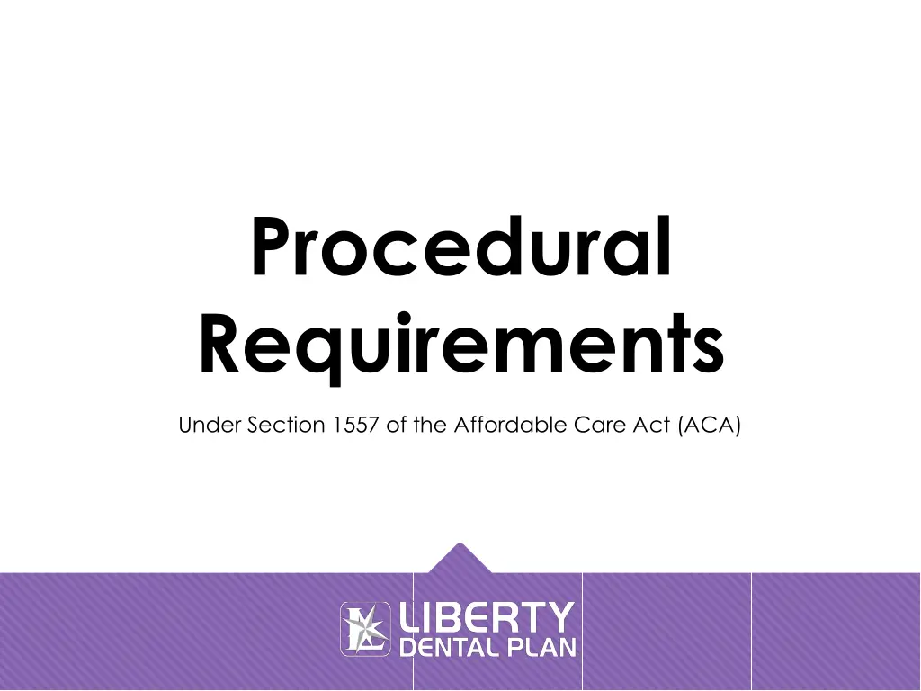 procedural requirements