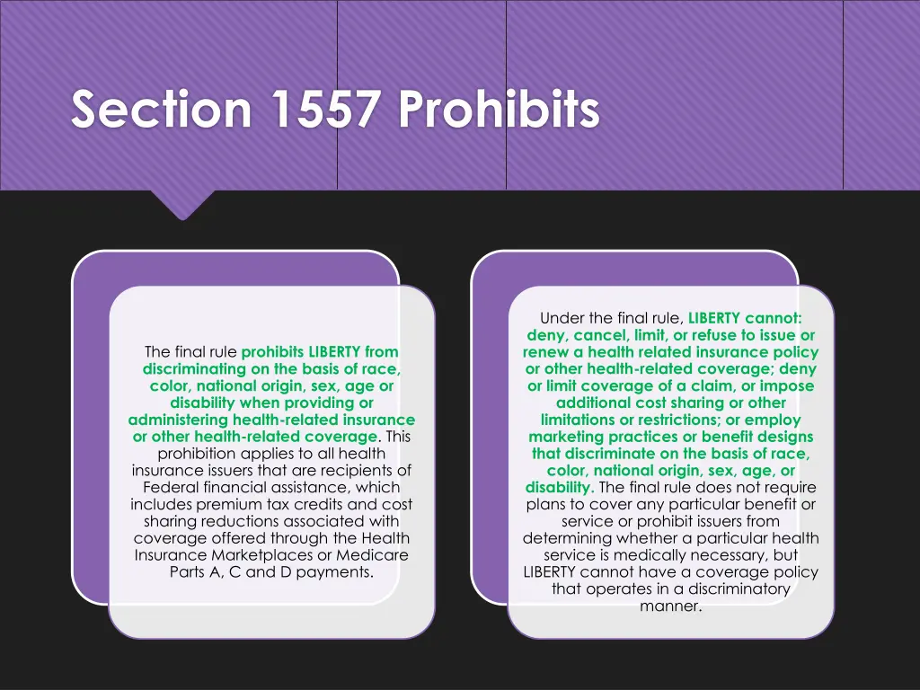 section 1557 prohibits