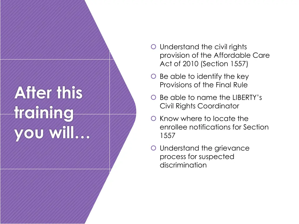 understand the civil rights provision