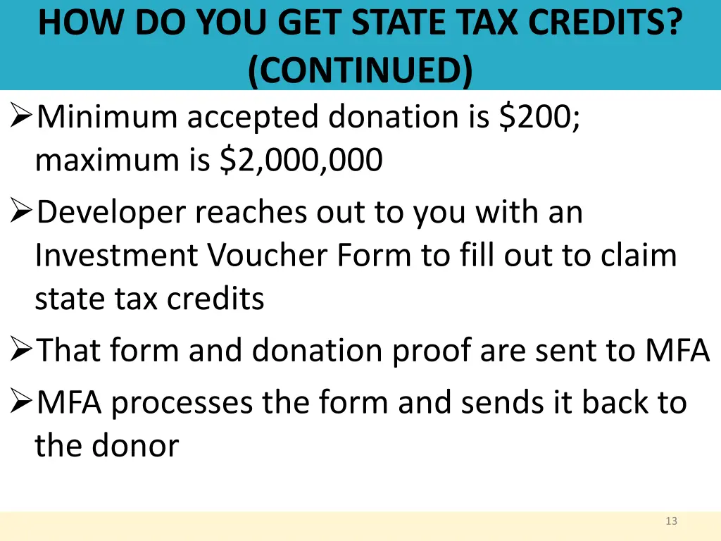 how do you get state tax credits continued