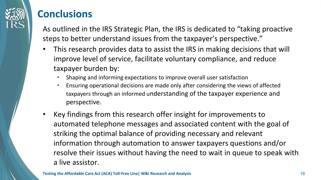 conclusions