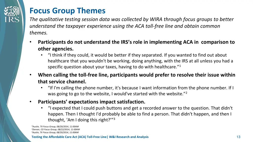 focus group themes