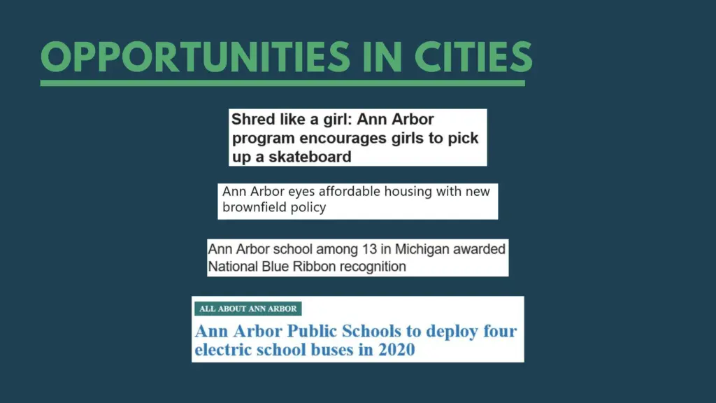 opportunities in cities