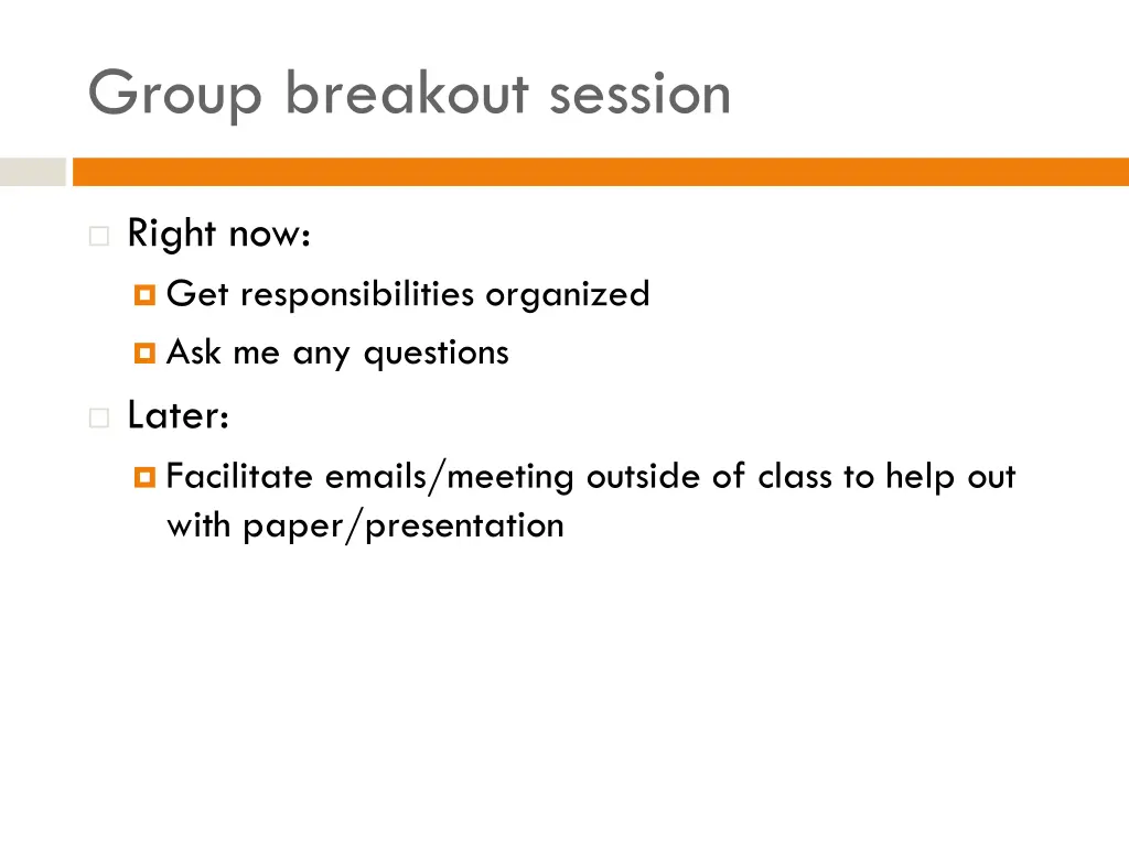 group breakout session