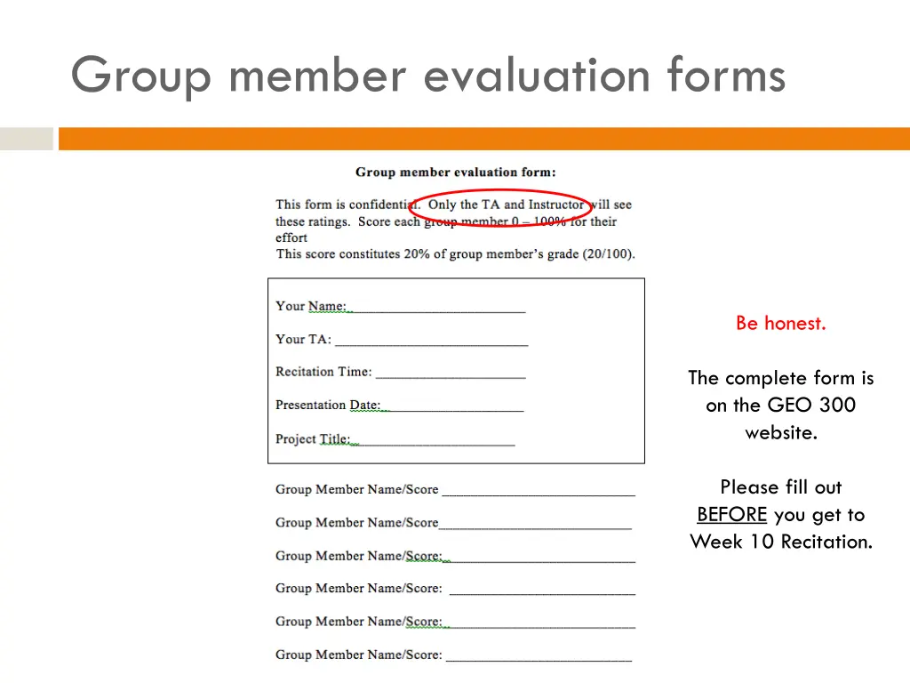 group member evaluation forms