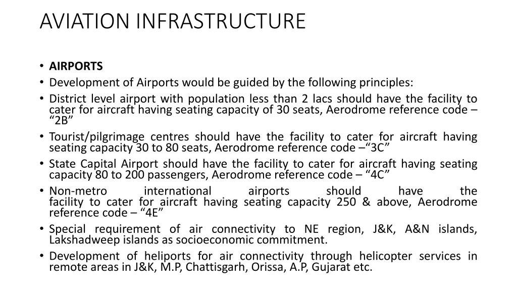aviation infrastructure