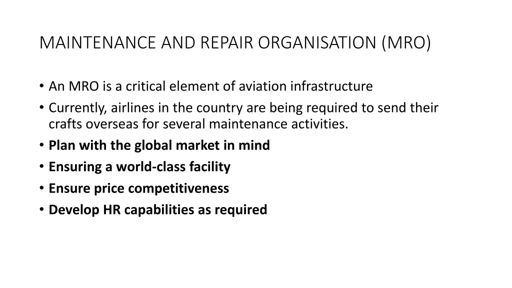 maintenance and repair organisation mro