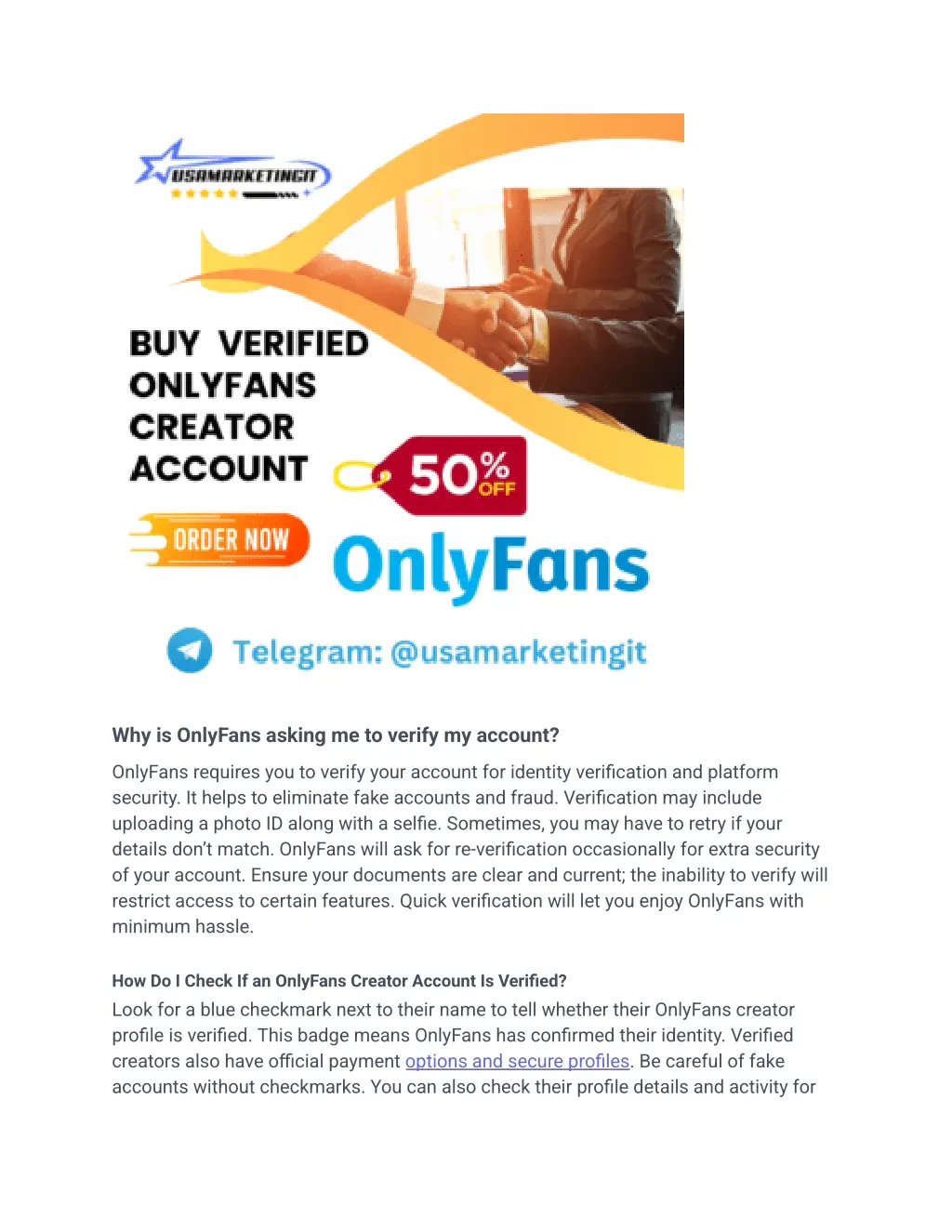 why is onlyfans asking me to verify my account