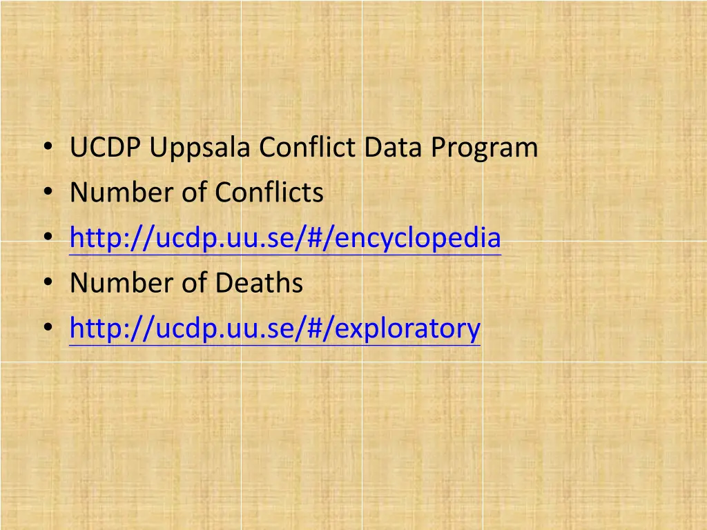 ucdp uppsala conflict data program number