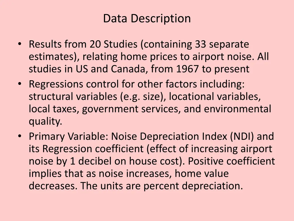data description