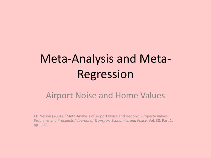 meta analysis and meta regression