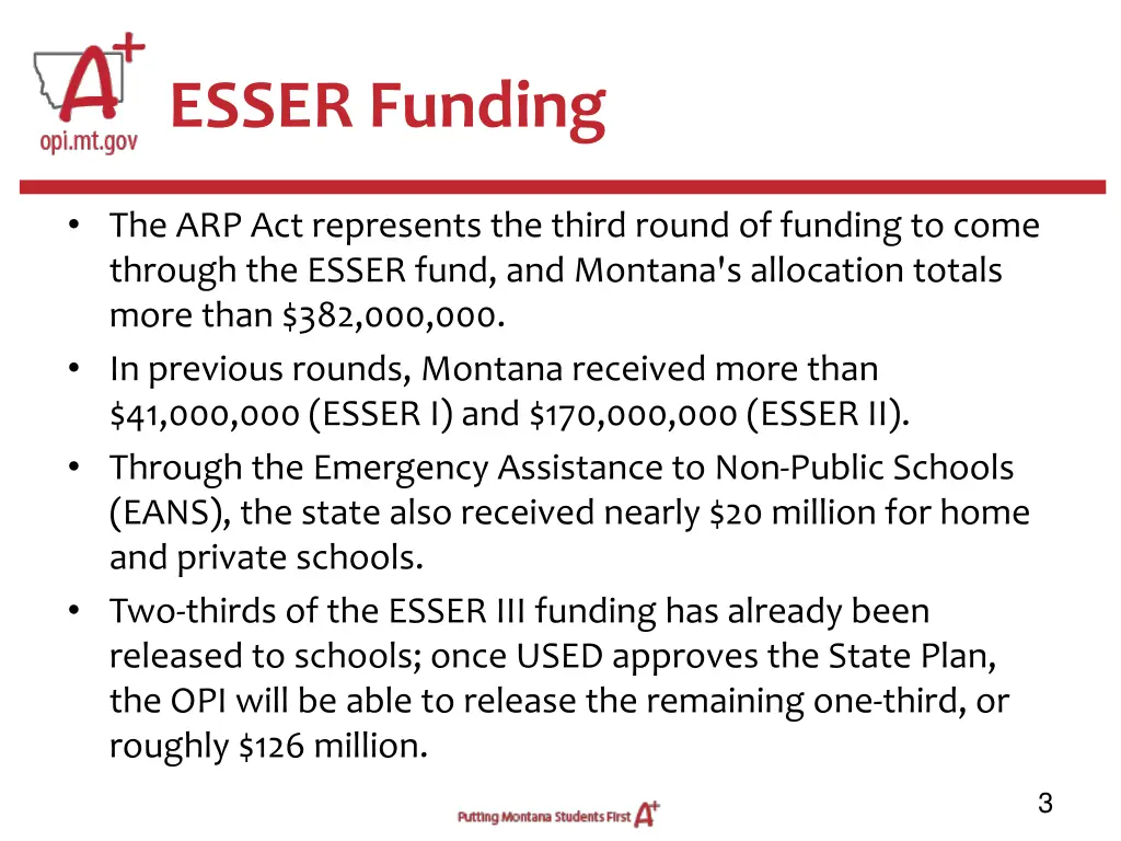 esser funding
