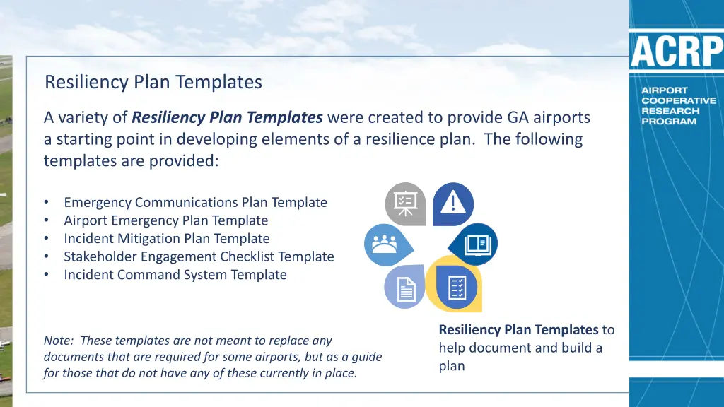 resiliency plan templates
