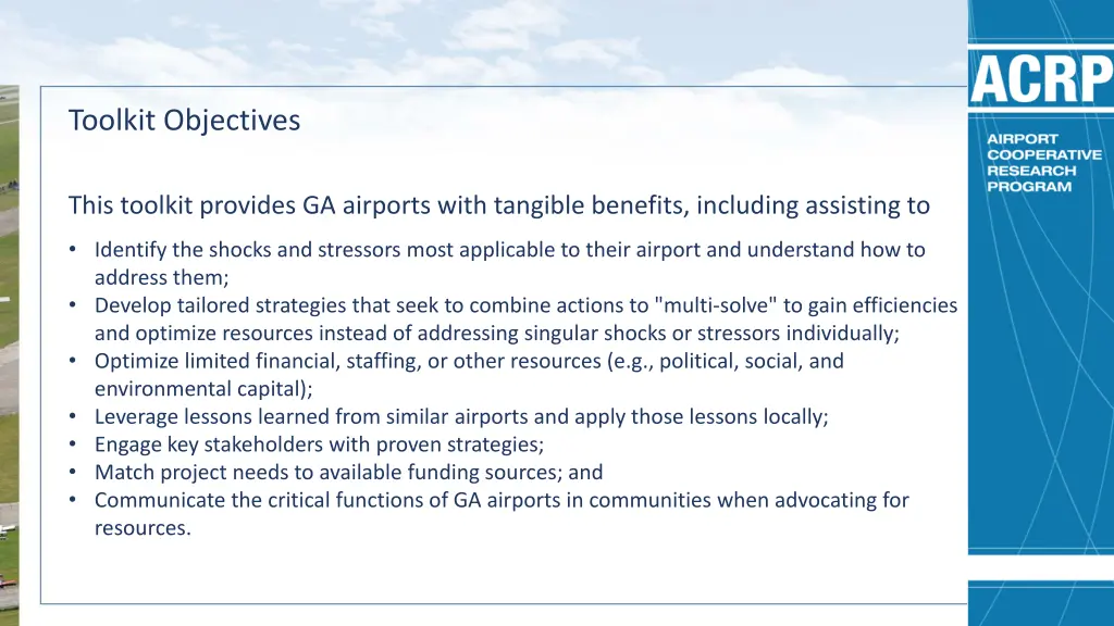 toolkit objectives