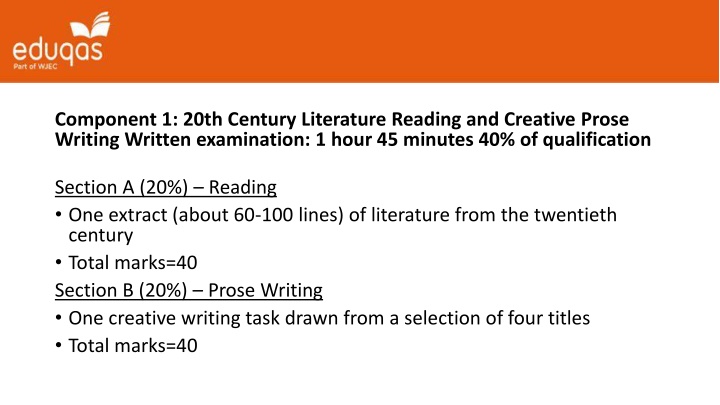 component 1 20th century literature reading