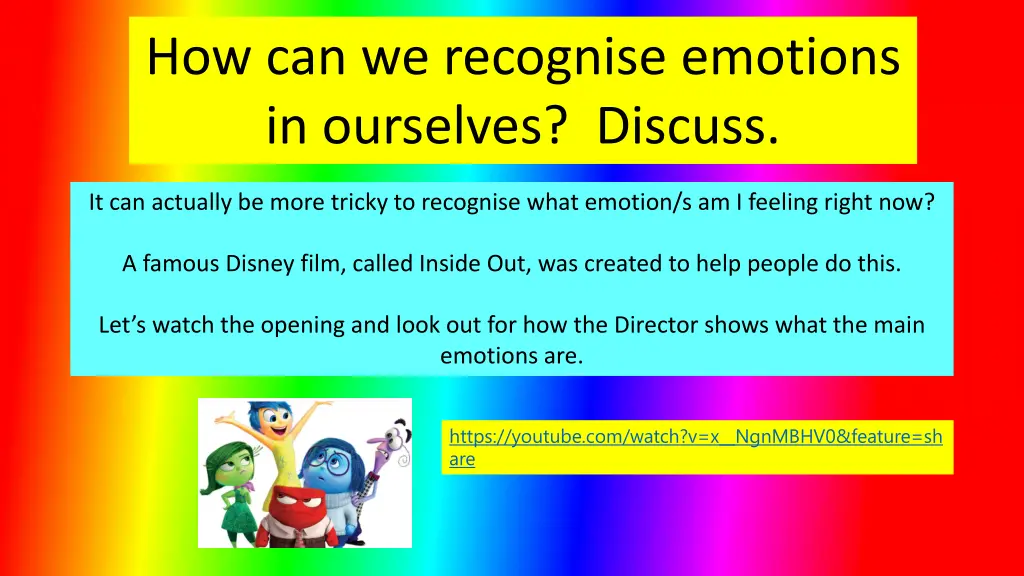 how can we recognise emotions in ourselves discuss