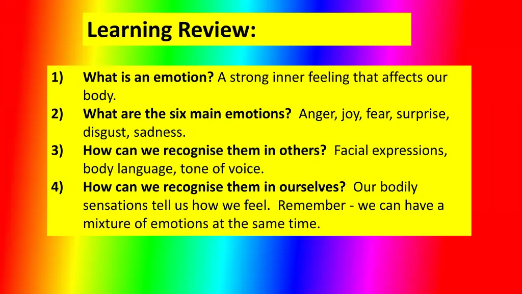 learning review 1