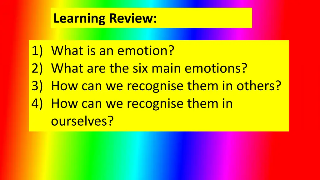 learning review