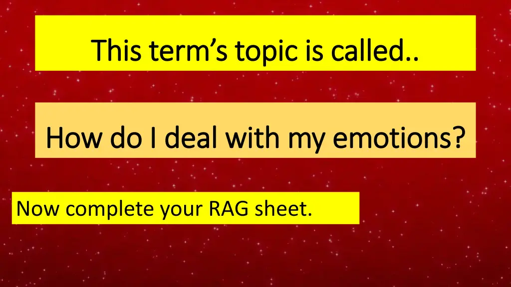 this term s topic is called this term s topic