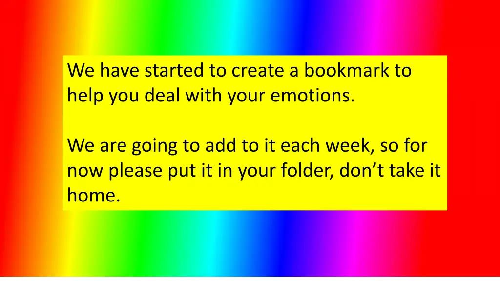 we have started to create a bookmark to help
