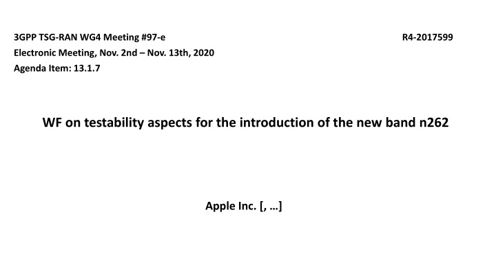 3gpp tsg ran wg4 meeting 97 e electronic meeting