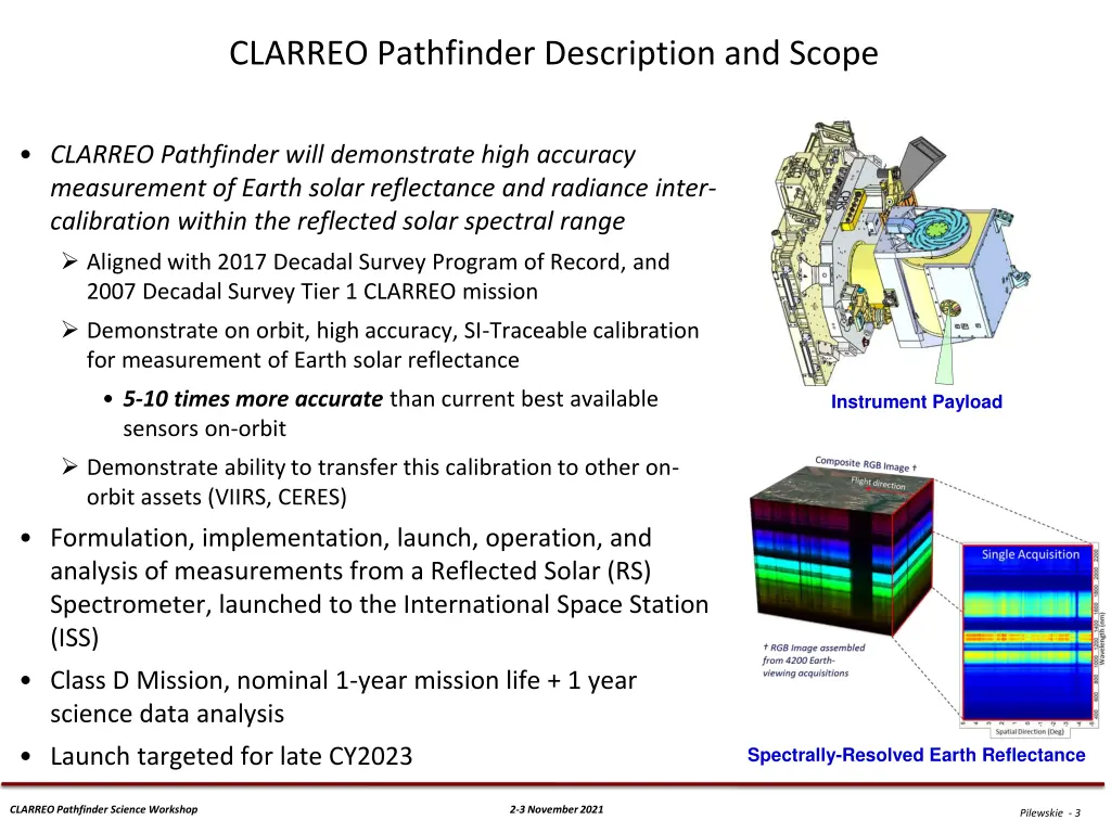 clarreo pathfinder description and scope