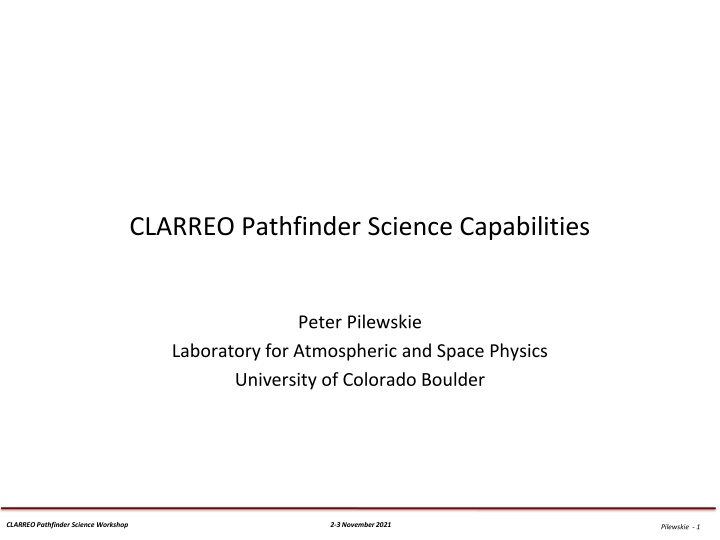 clarreo pathfinder science capabilities