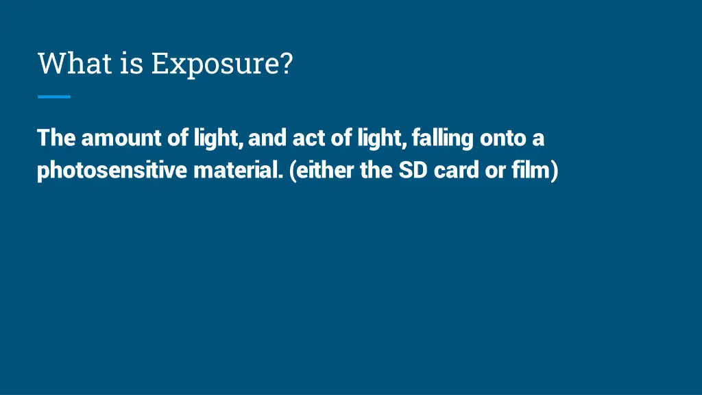 what is exposure