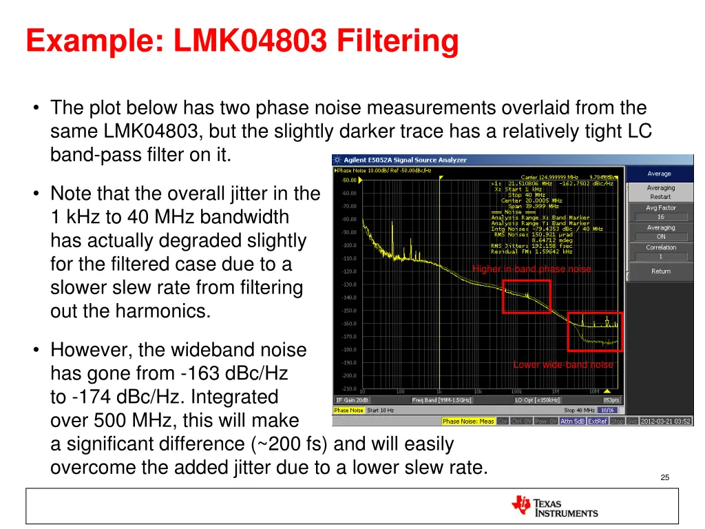 example lmk04803 filtering