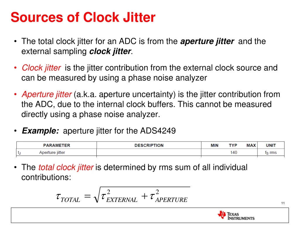 sources of clock jitter
