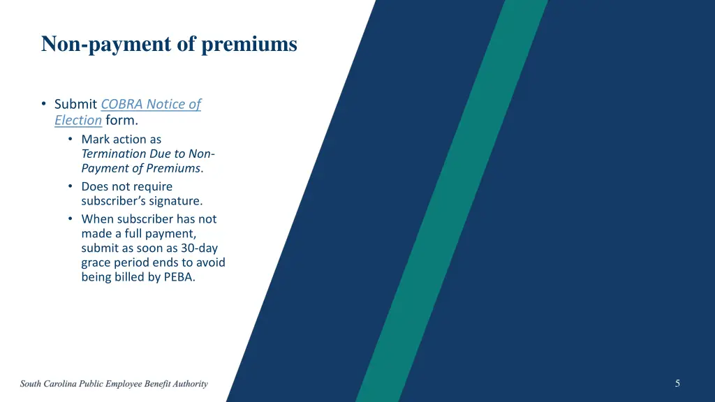 non payment of premiums