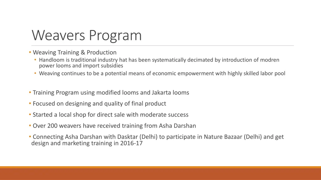 weavers program