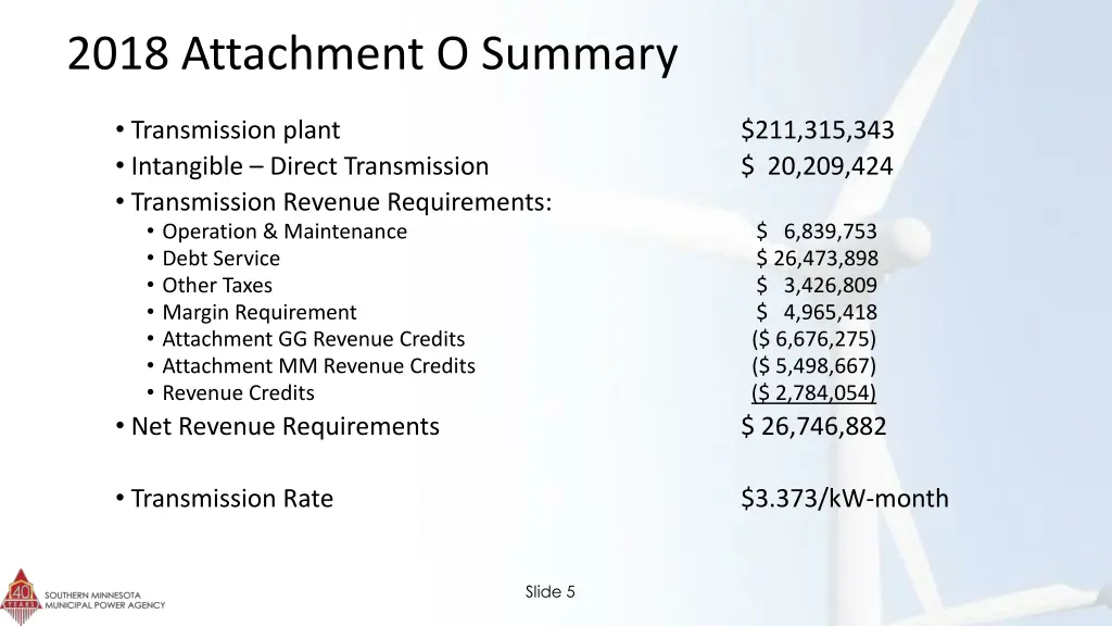 2018 attachment o summary