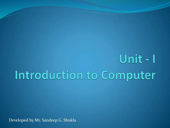 developed by mr sandeep g shukla