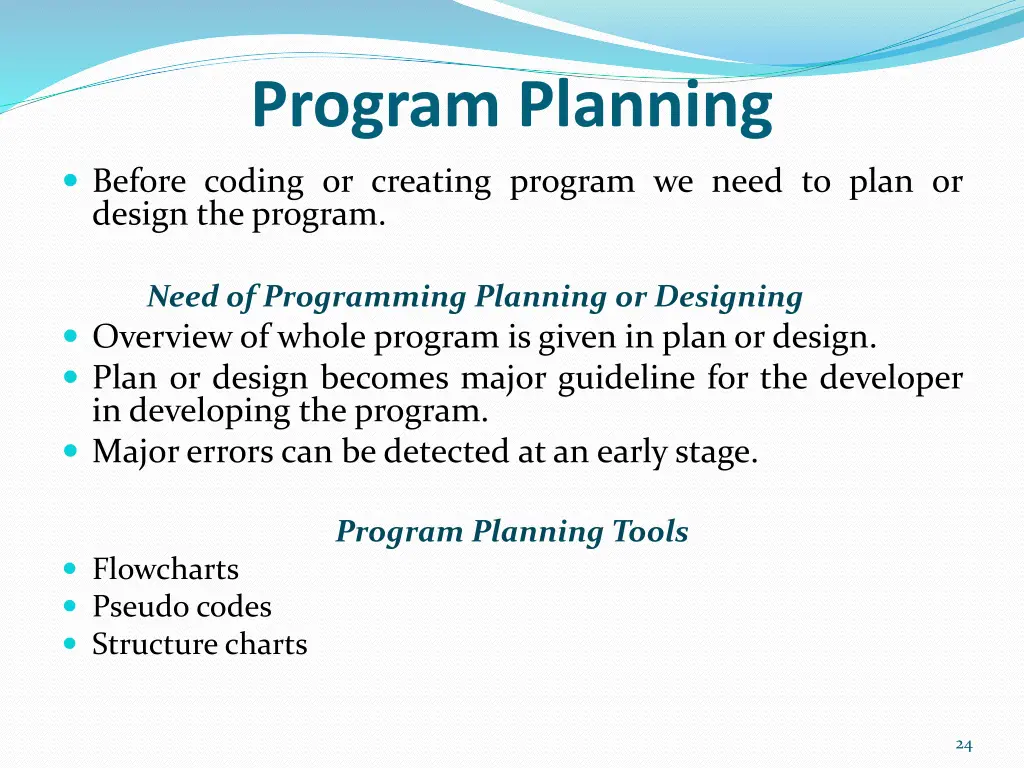 program planning
