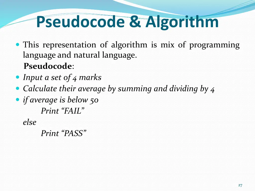 pseudocode algorithm