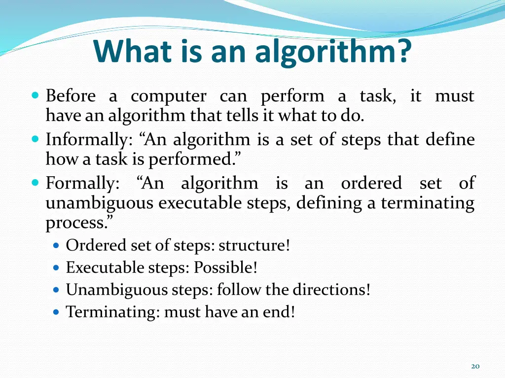what is an algorithm