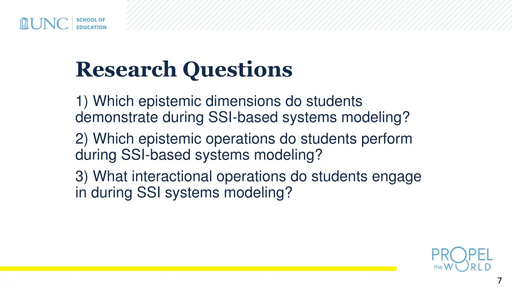 research questions